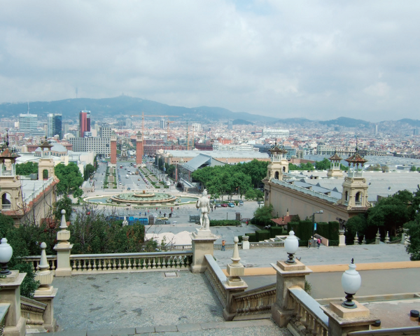 高台からのバルセロナ市街